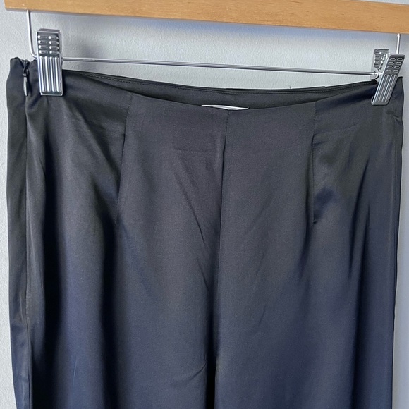 NWOT Lily Silk Wide Leg Classic Fit High Rise Silk Blend Pants Black 26 - Picture 6 of 13